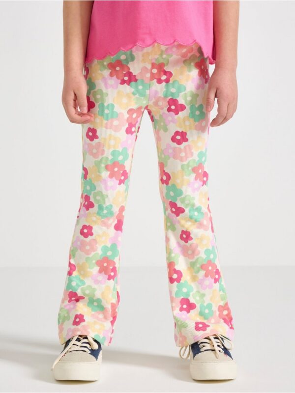 Flared ribbed leggings - 3006539-6728