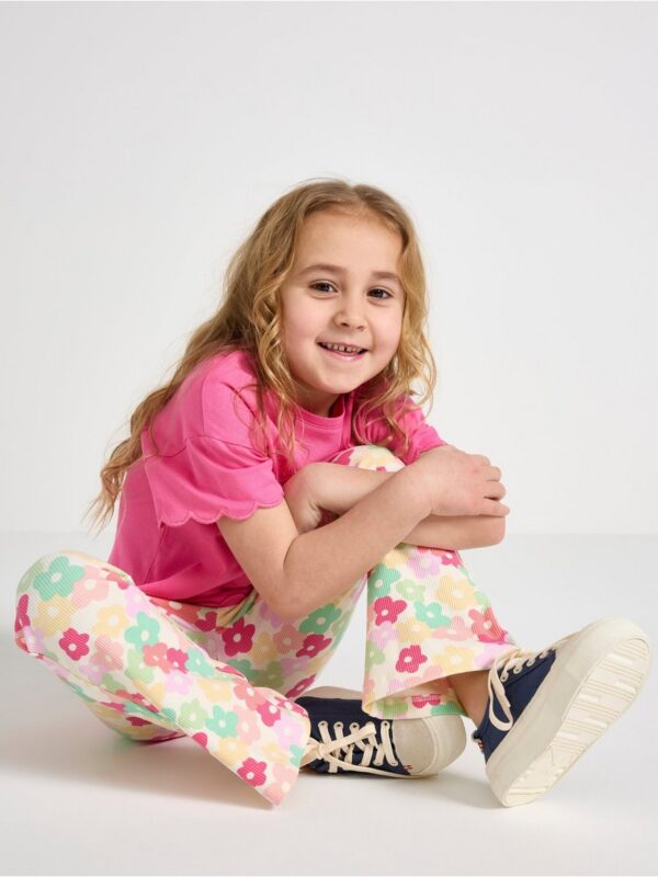 Flared ribbed leggings - 3006539-6728