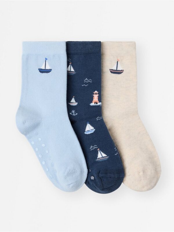3-pack  socks with anti-slip - 3006564-6584