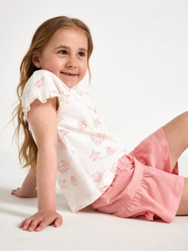 Shorts with flounces - 3006592-7550