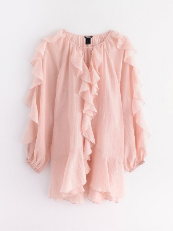 Blouse with flounces - 3006614-8642