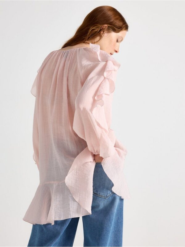 Blouse with flounces - 3006614-8642