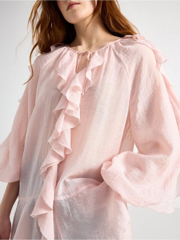 Blouse with flounces - 3006614-8642