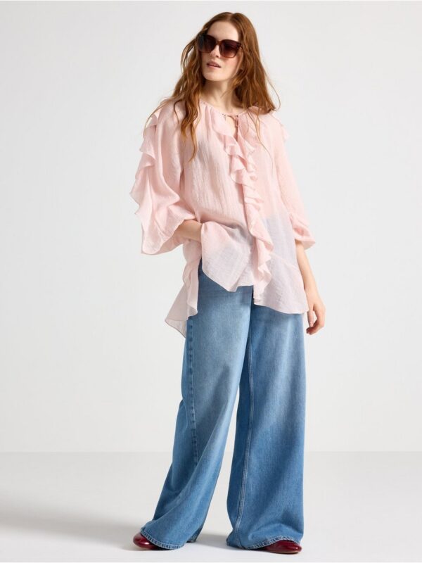 Blouse with flounces - 3006614-8642