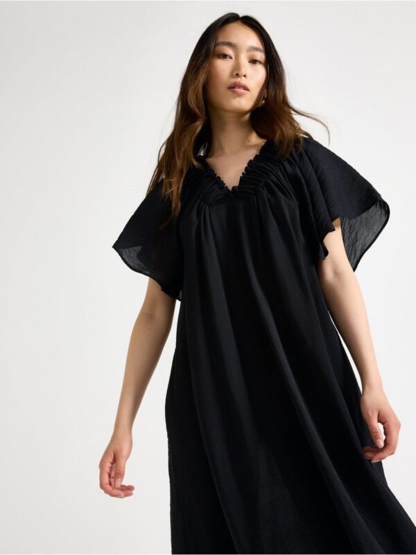 Midi dress with wide v neckline - 3006672-80