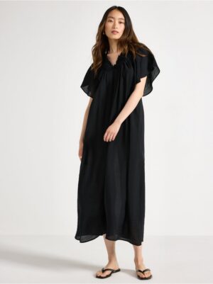 Midi dress with wide v neckline - 3006672-80
