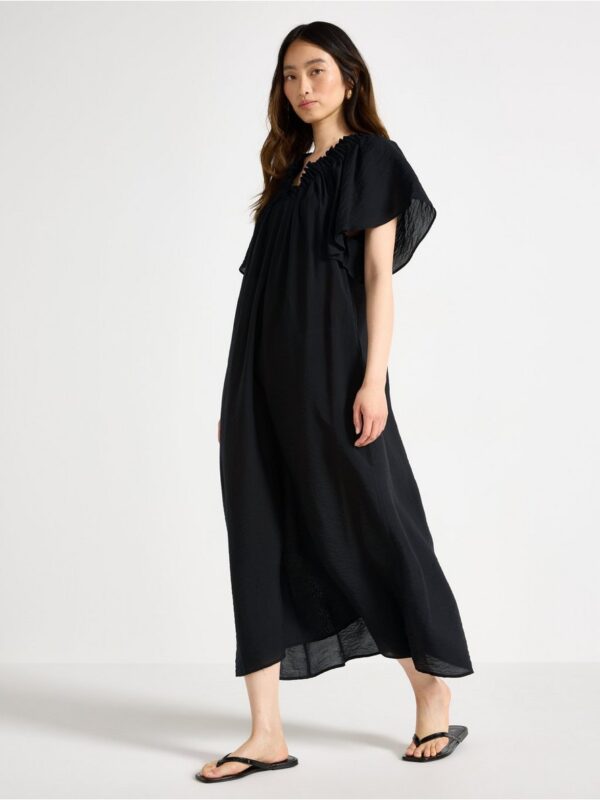 Midi dress with wide v neckline - 3006672-80