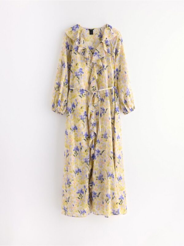 Maxi dress with flounces - 3006792-9613