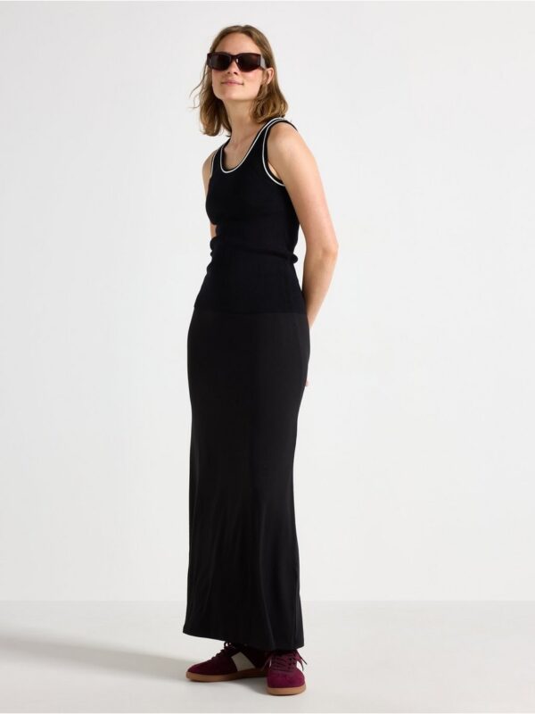 Soft maxi skirt in tricot - 3006877-80