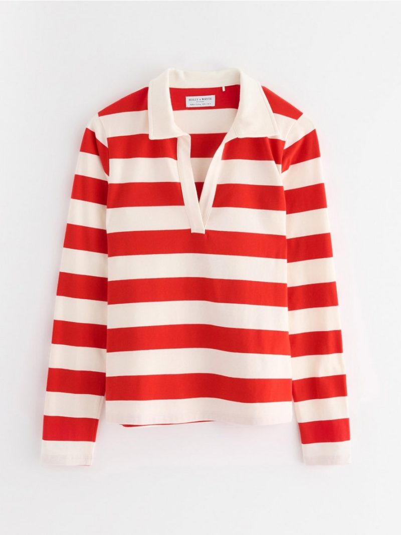 Figure-fit top with collar - 3006962-8668