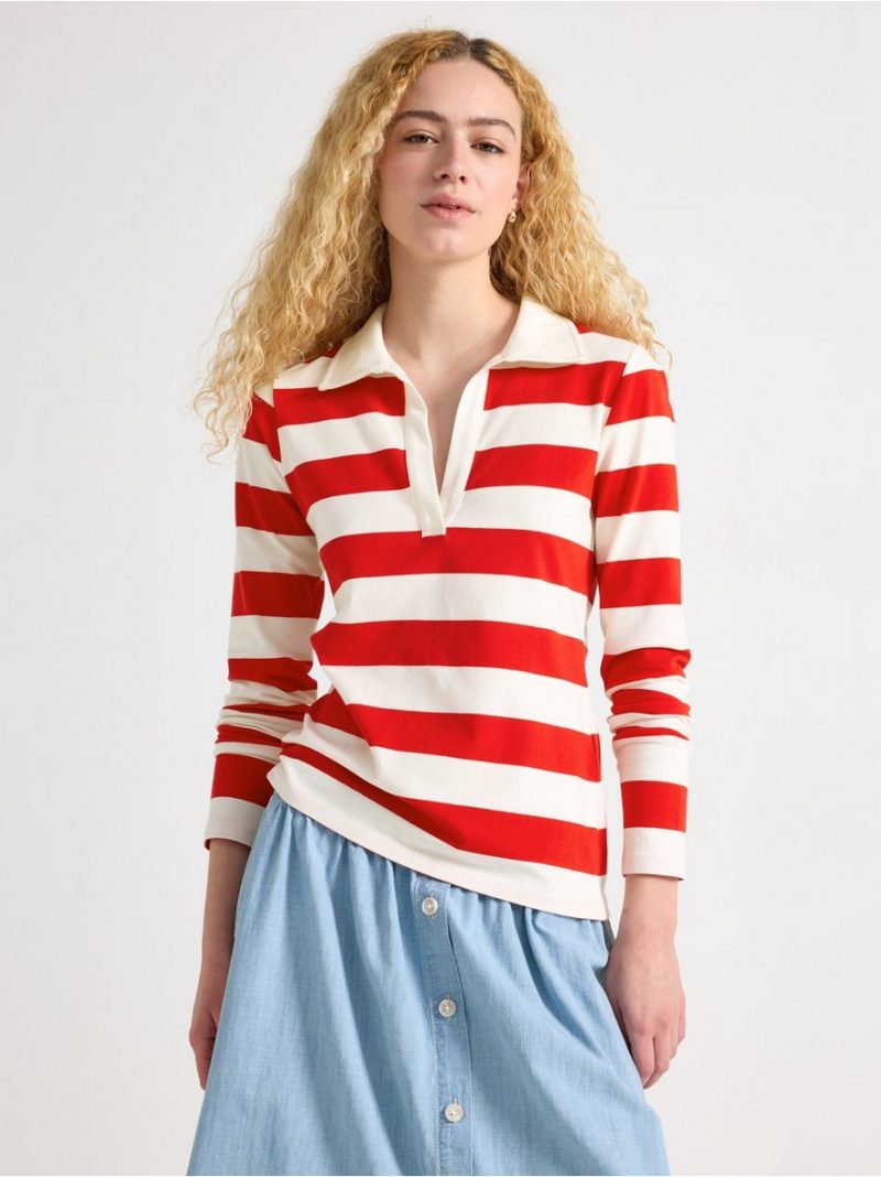 - Figure-fit top with collar Figure-fit top with collar - 3006962-8668