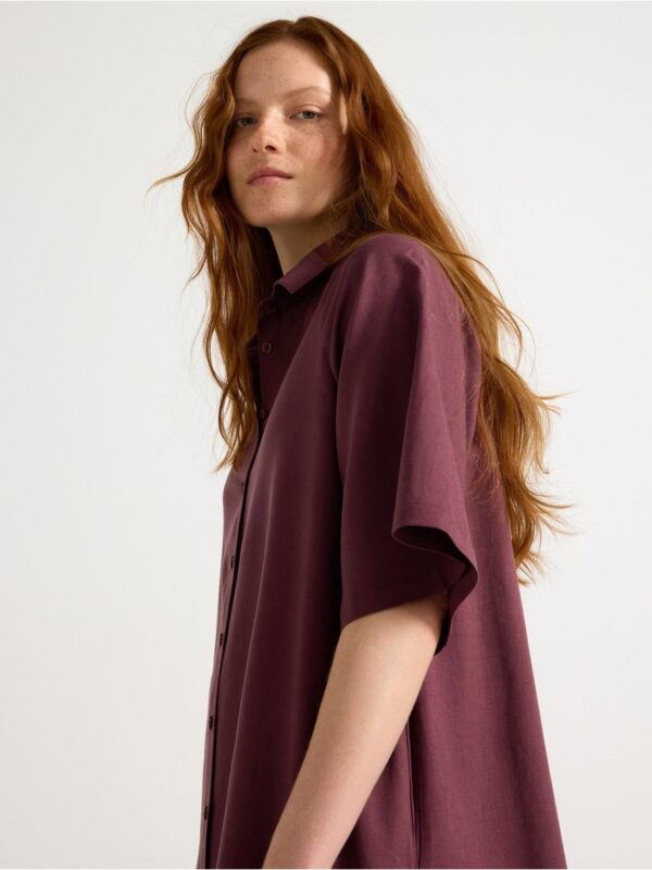 Midi dress in linen blend - 3007047-6983