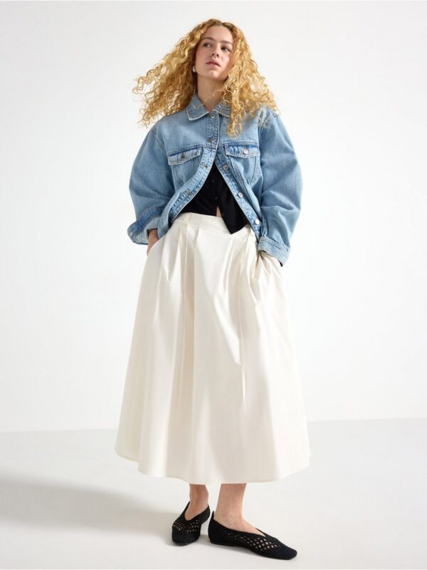 Midi skirt with pleats - 3007184-7862