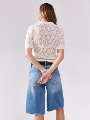 Pattern-knit top - 3007510-1480