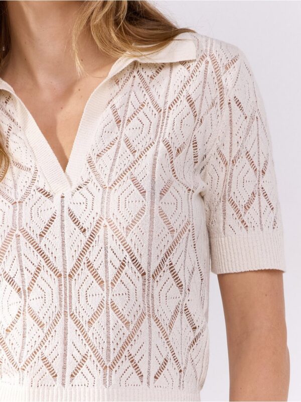 Pattern-knit top - 3007510-1480
