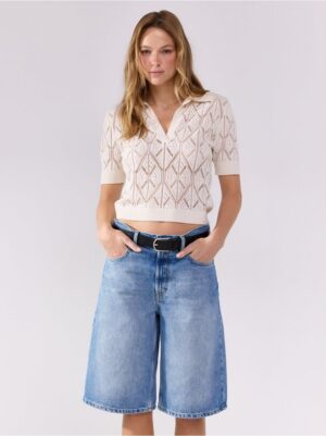 Pattern-knit top - 3007510-1480