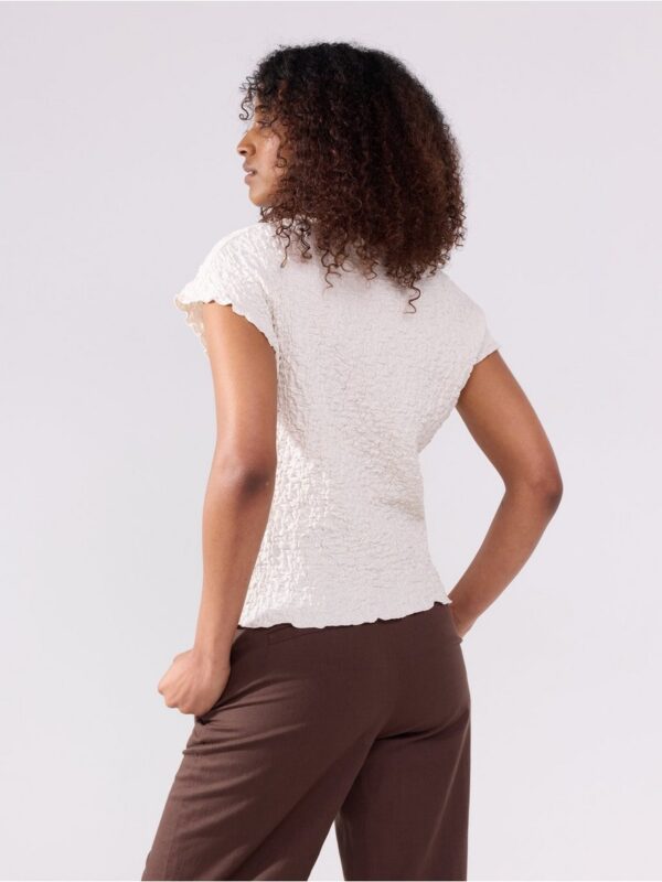 Short-sleeved top with structure - 3007671-300