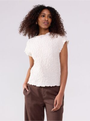 Short-sleeved top with structure - 3007671-300