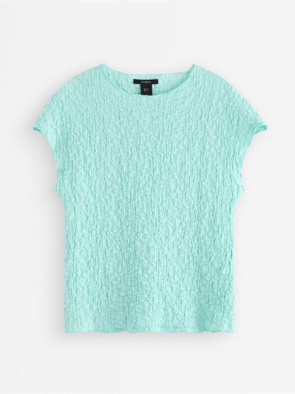 Short-sleeved top with structure - 3007671-7610
