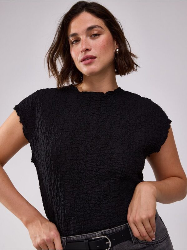 Short-sleeved top with structure - 3007671-80