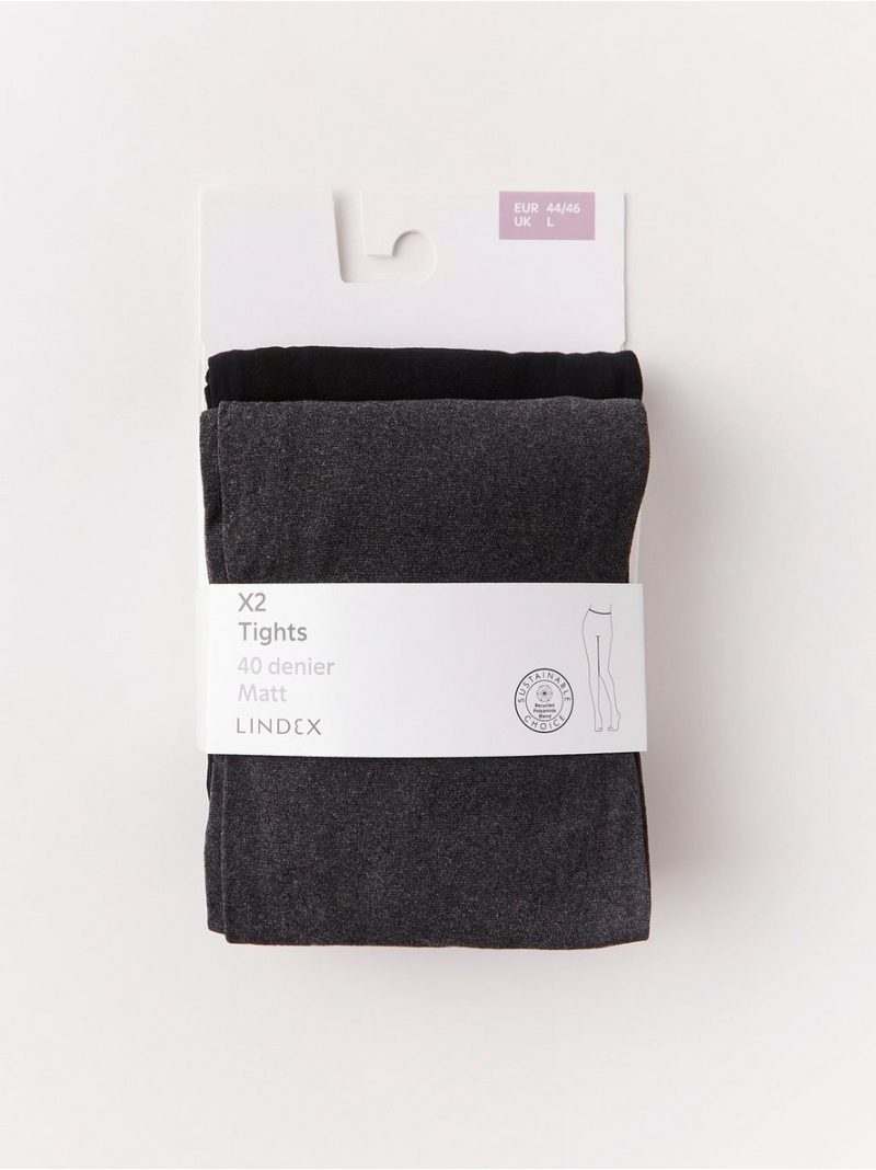 - 2-pack matt tights 40 denier 2-pack matt tights 40 denier - 7194290-3655