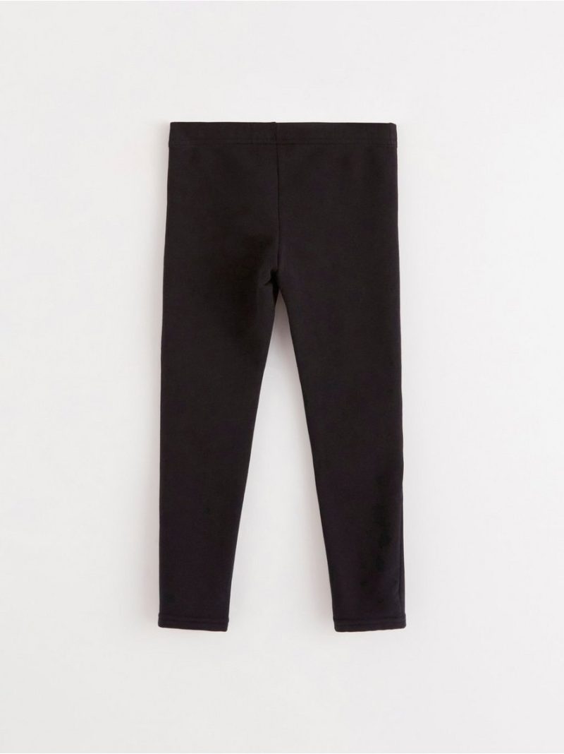 Leggings with knee patches and brushed inside - 7403605-80