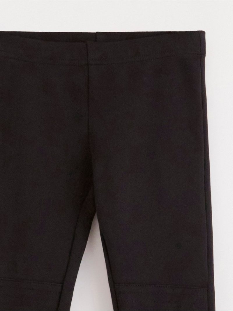Leggings with knee patches and brushed inside - 7403605-80