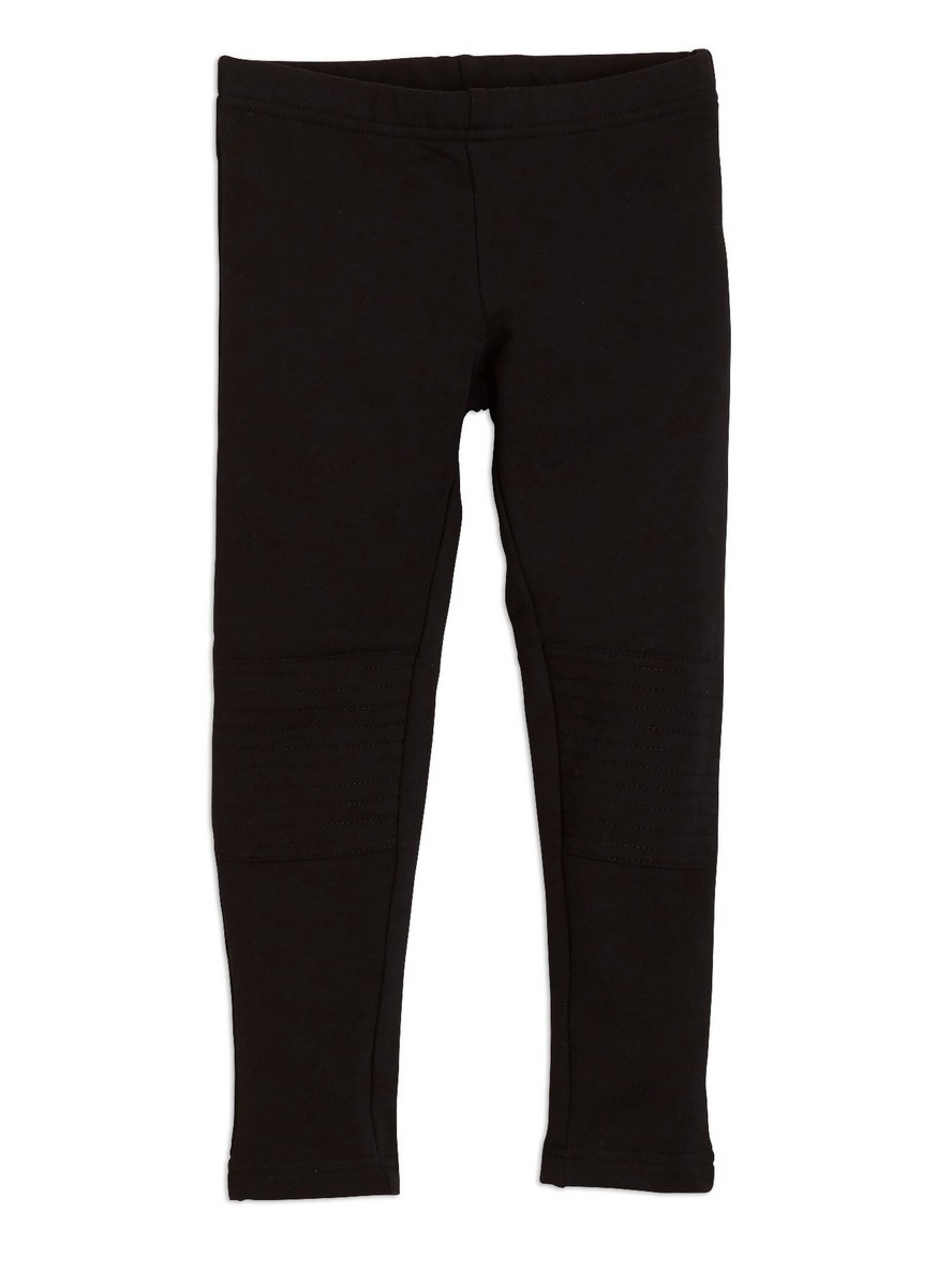 Leggings with knee patches and brushed inside - 7403605-80