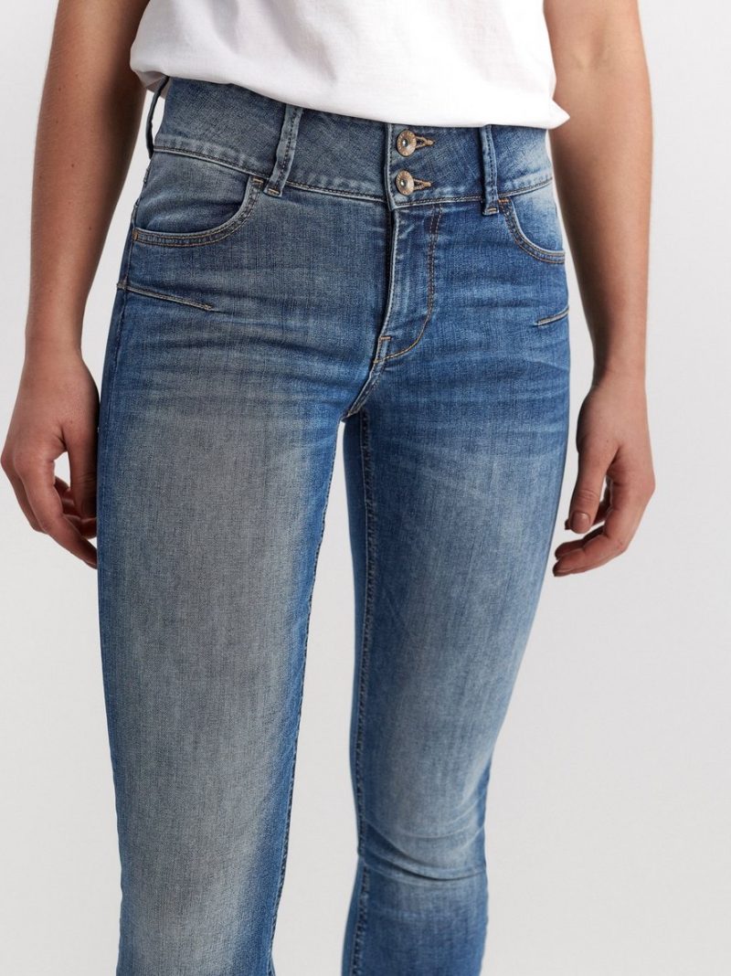 LILLY Blue slim fit shaping jeans - 7542039-791