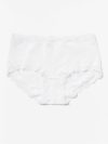 Regular waist cotton brief with lace trim - 7550423-70