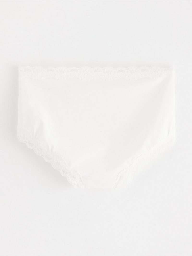 Regular waist briefs with lace trim - 7559977-70