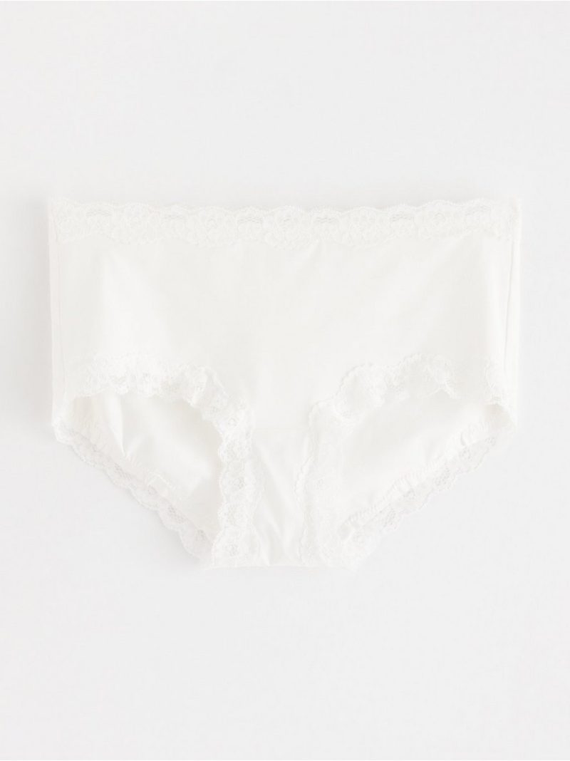 Regular waist briefs with lace trim - 7559977-70