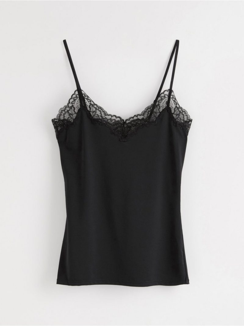 Camisole with lace - 7603041-80