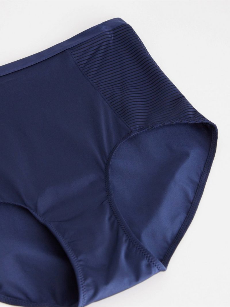 High waist brief with striped mesh - 7724400-2150