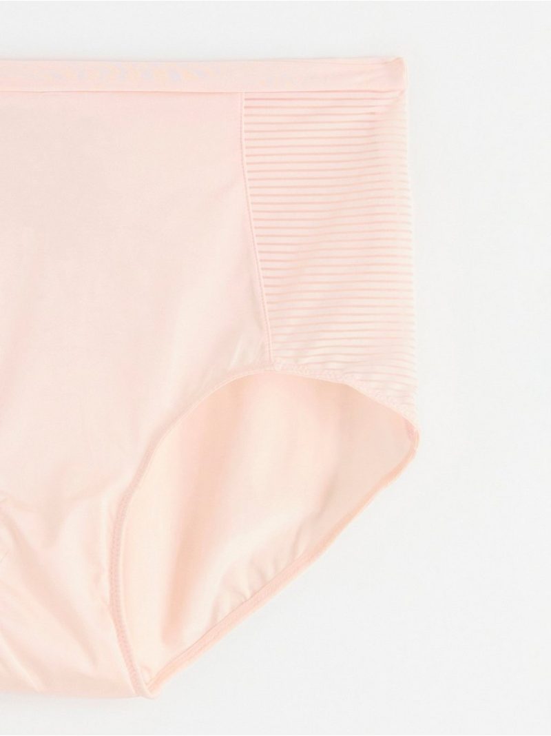 High waist brief with striped mesh - 7724400-9339