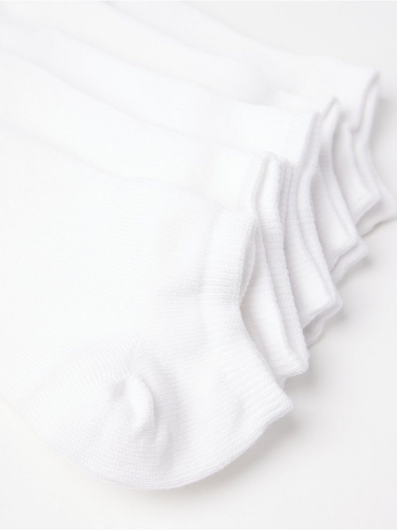 5-pack white ankle socks - 7813046-70