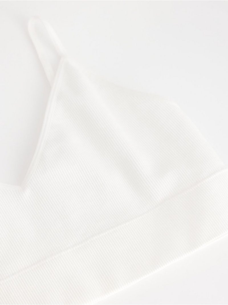 Seamless ribbed v-neck soft bra - 7932601-70