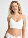 Seamless ribbed v-neck soft bra - 7932601-70