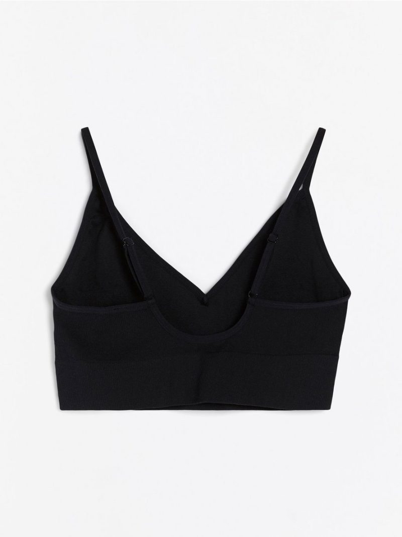 Seamless ribbed v-neck soft bra - 7932601-80