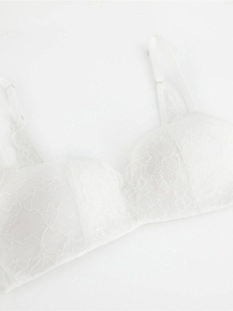 Flora wirefree bra with lace - 7954306-70