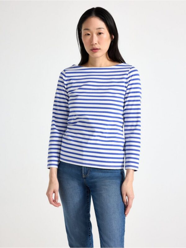Striped cotton top - 7978259-7343