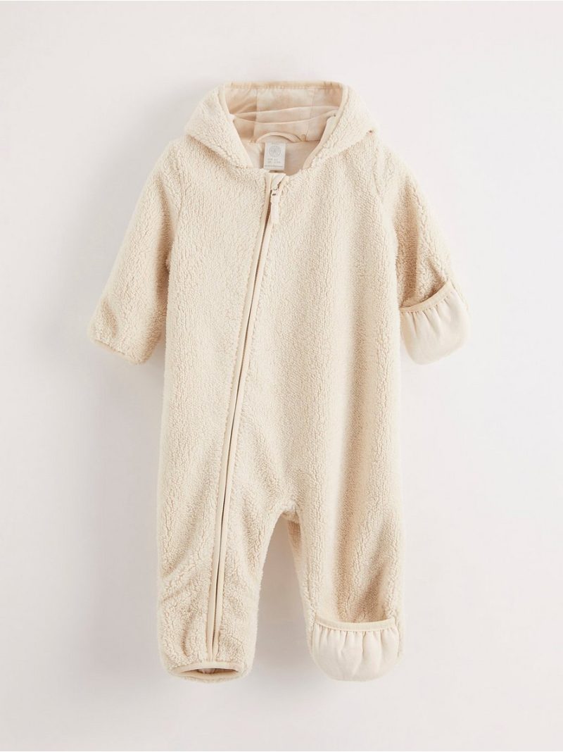 Pramsuit in pile with ears - 7984331-1230