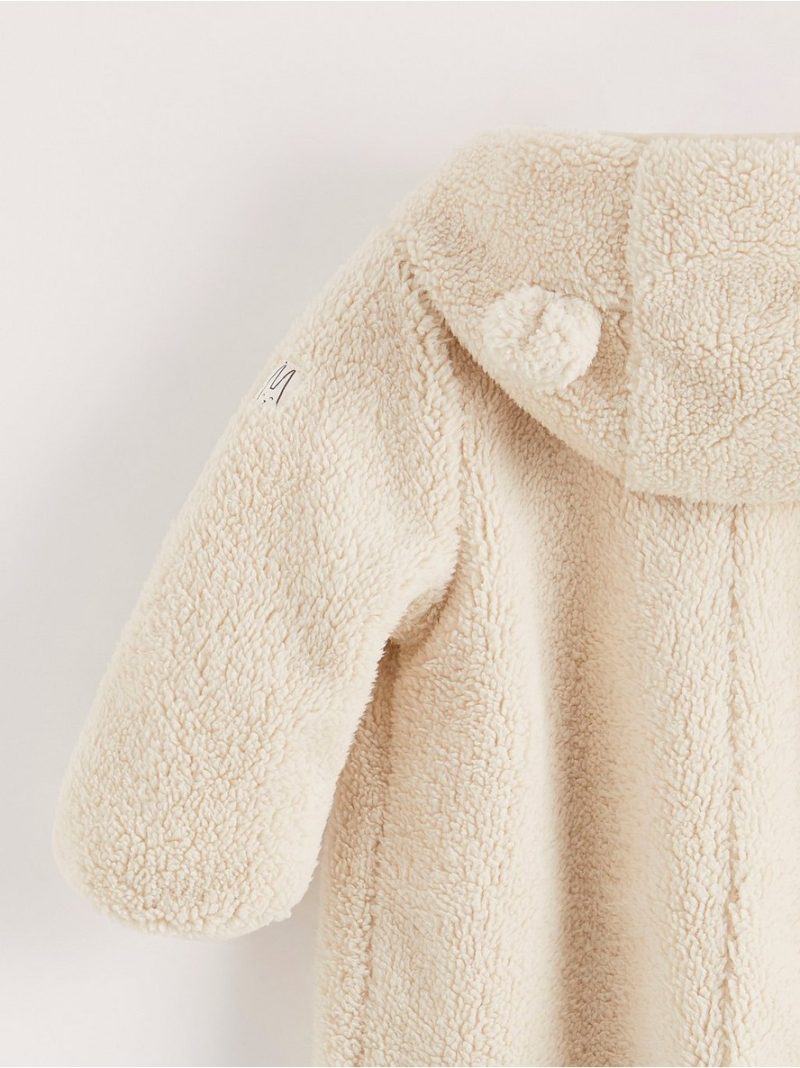 Pramsuit in pile with ears - 7984331-1230