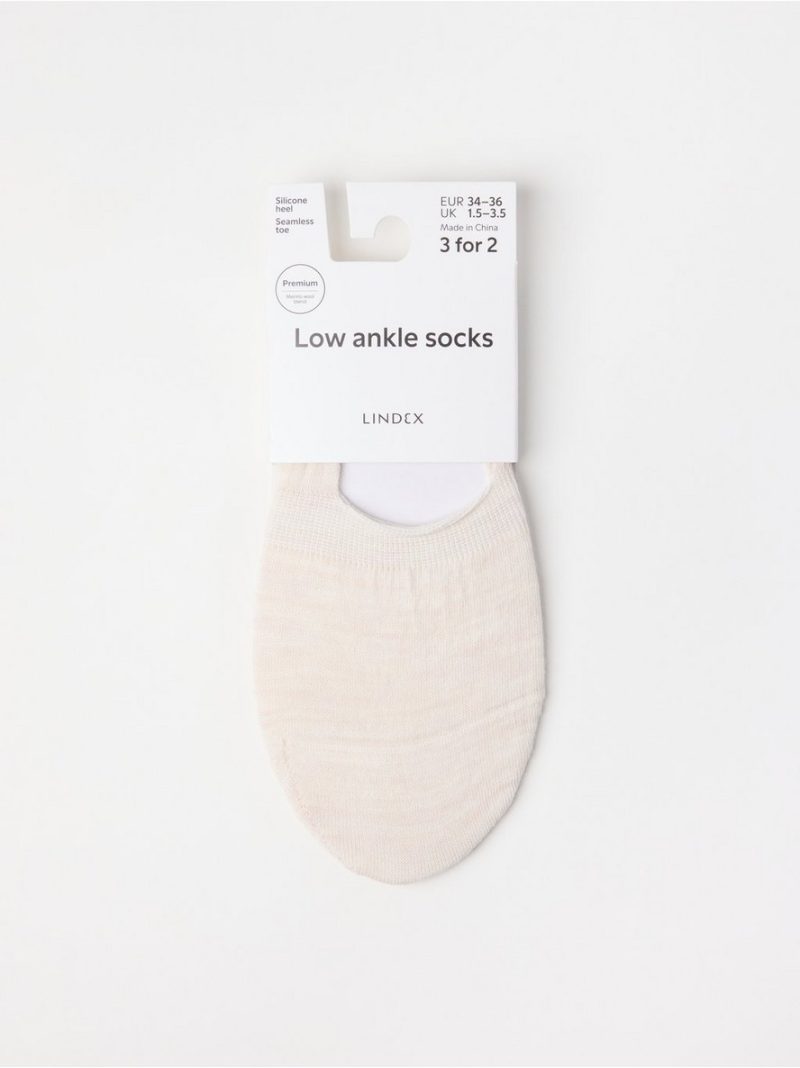 - Low ankle socks in merino wool blend Low ankle socks in merino wool blend - 8022730-7950