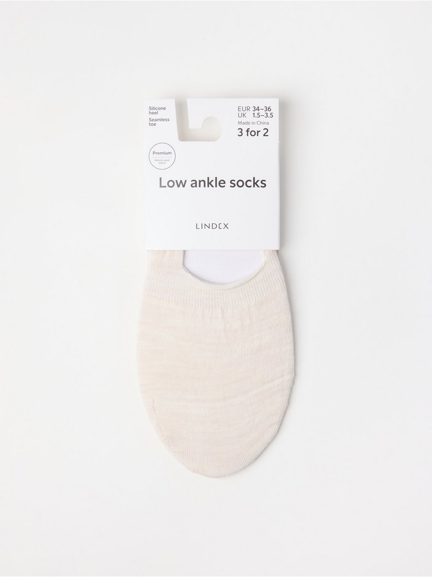 Low ankle socks in merino wool blend - 8022730-7950