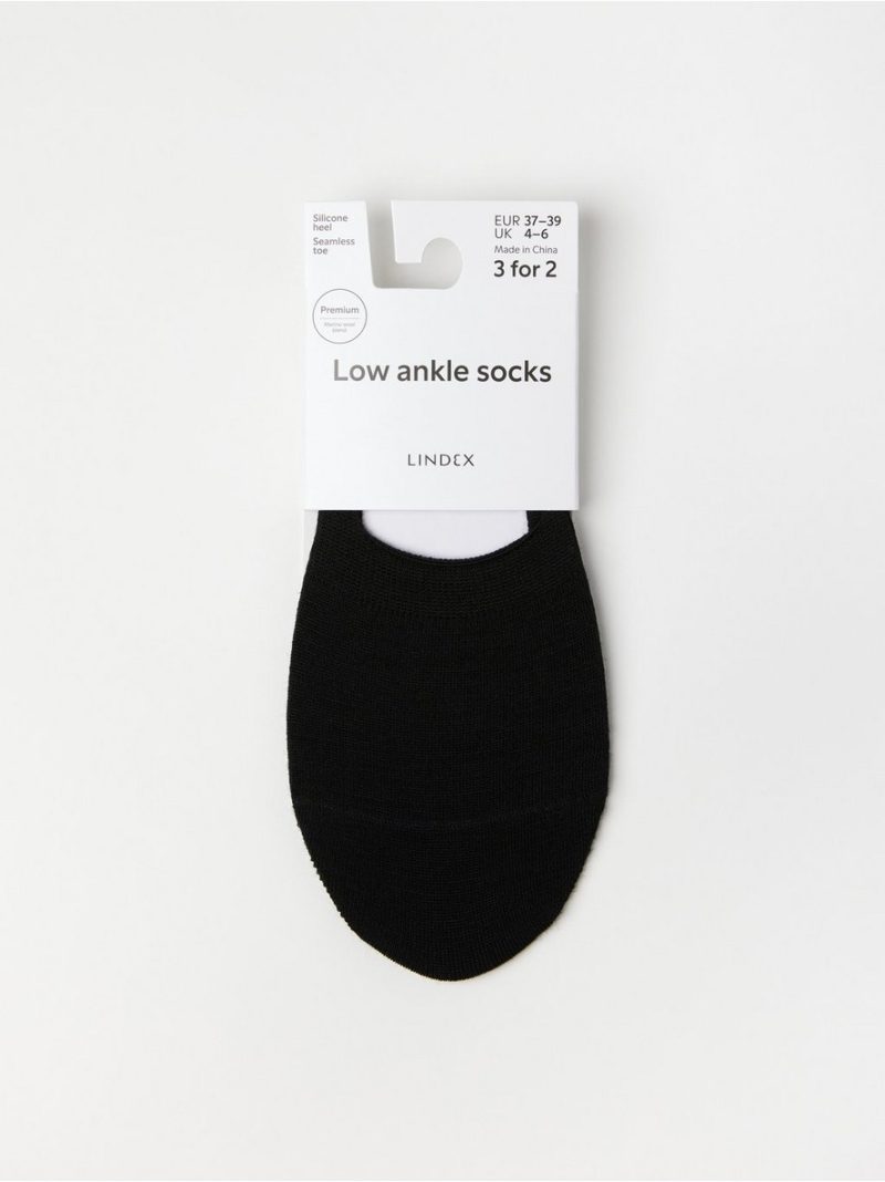 Low ankle socks in merino wool blend - 8022730-80