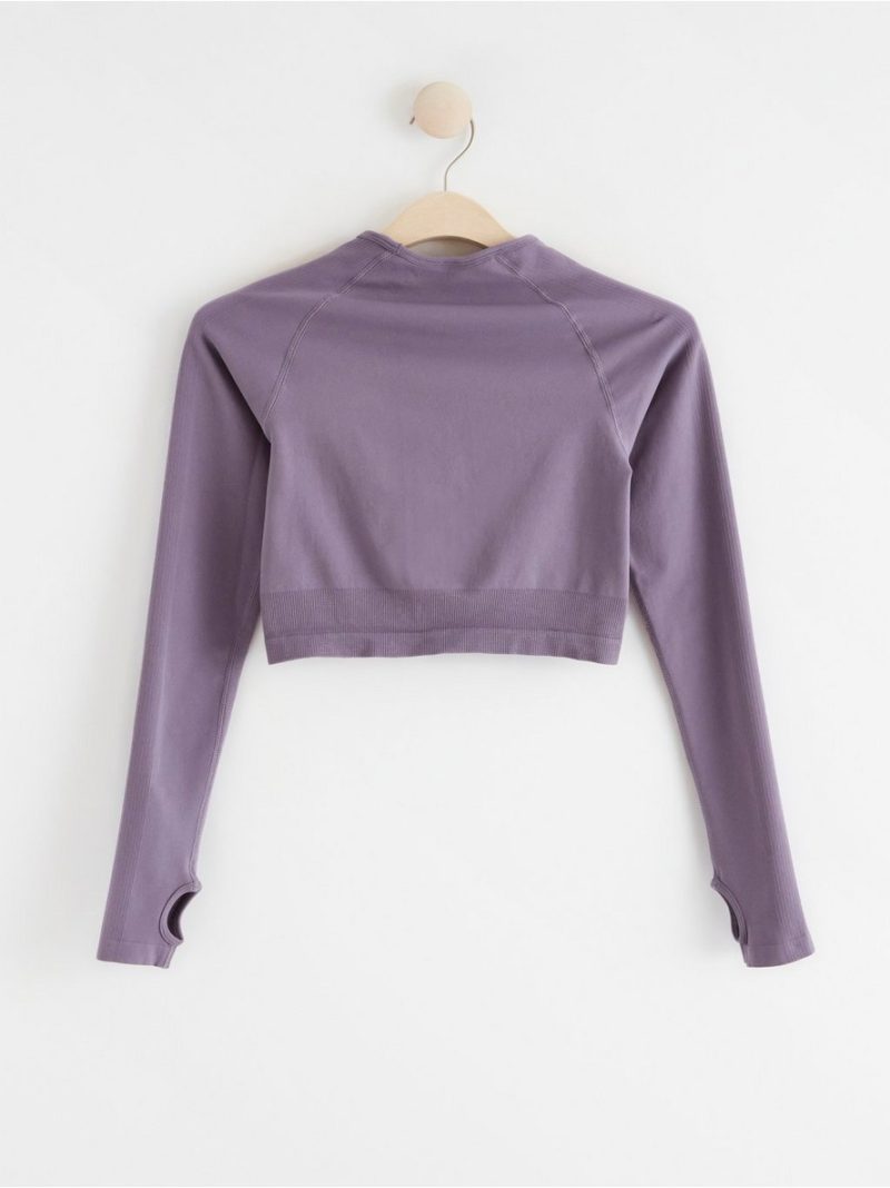 Seamless cropped sports top - 8163907-9986