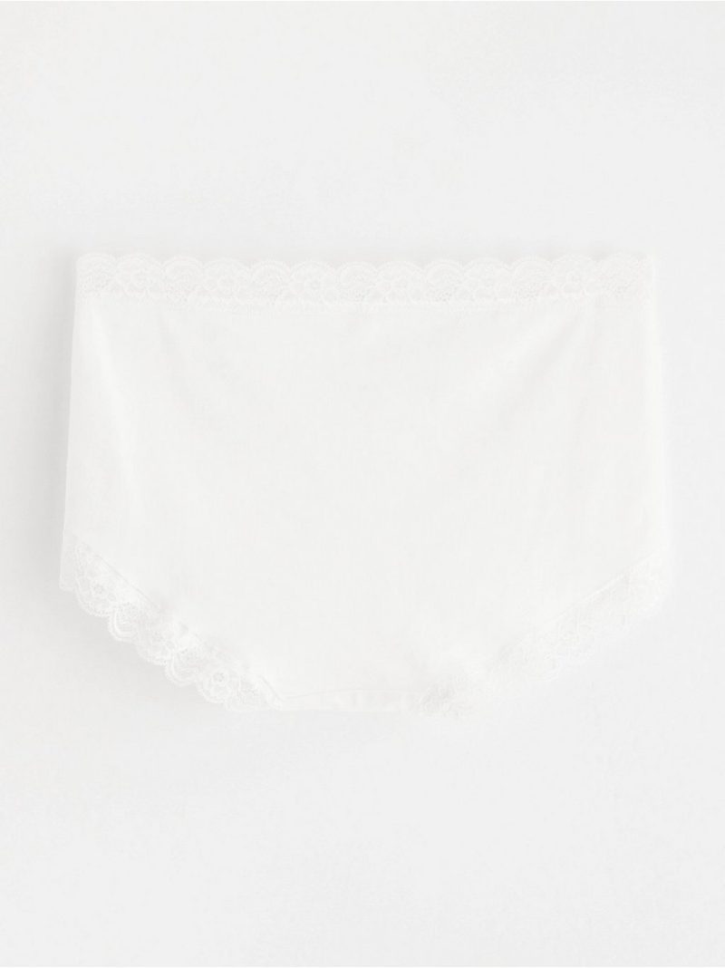 Regular waist brief with lace trim - 8176250-70