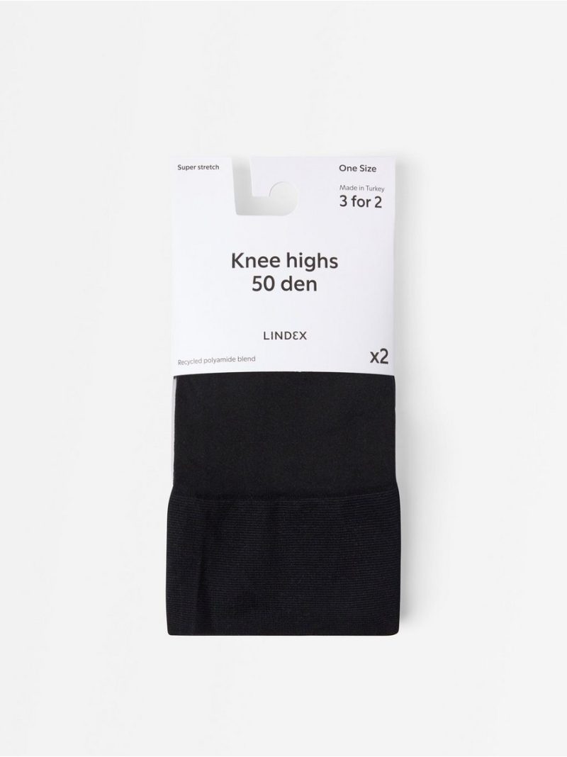 2-pack knee highs, 50 denier - 8176773-80