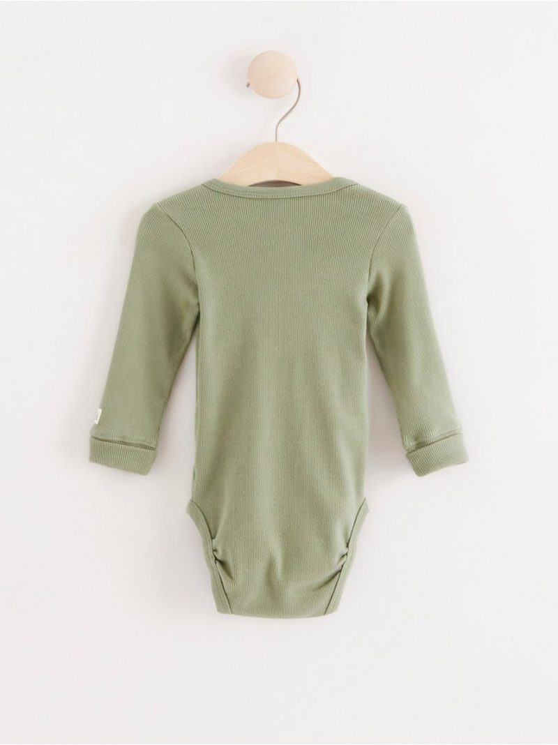 Ribbed wrap bodysuit - 8190532-9560